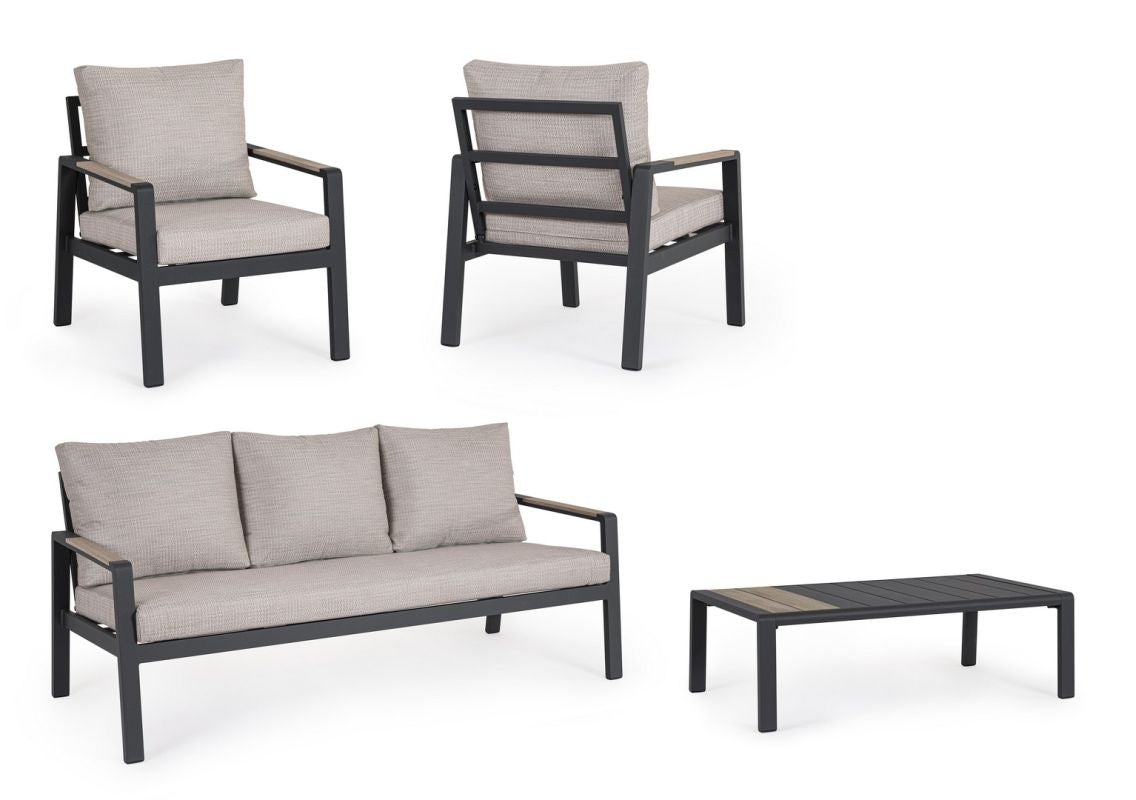 Set pentru exterior ELNA CHARCOAL 4PCS