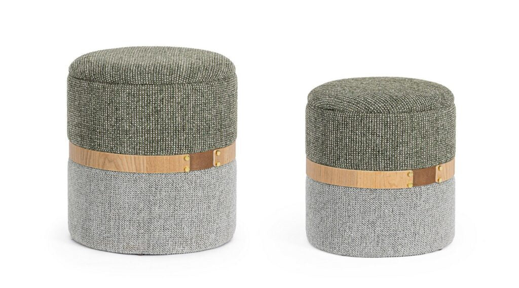 Set 2 taburete TALYA FOG POUF