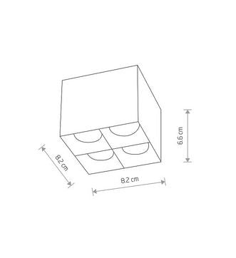 Spot aplicat BARUZ WHITE 16W