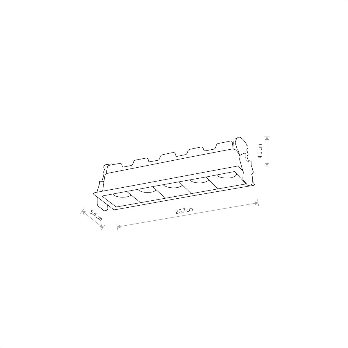 Spot incastrat NAPOLA BLACK miniLED 20W
