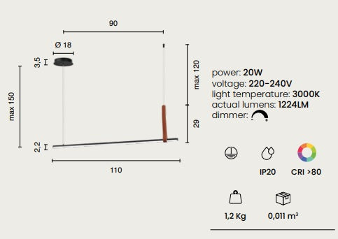 Lampa suspendata dimabila REGULAR LINE