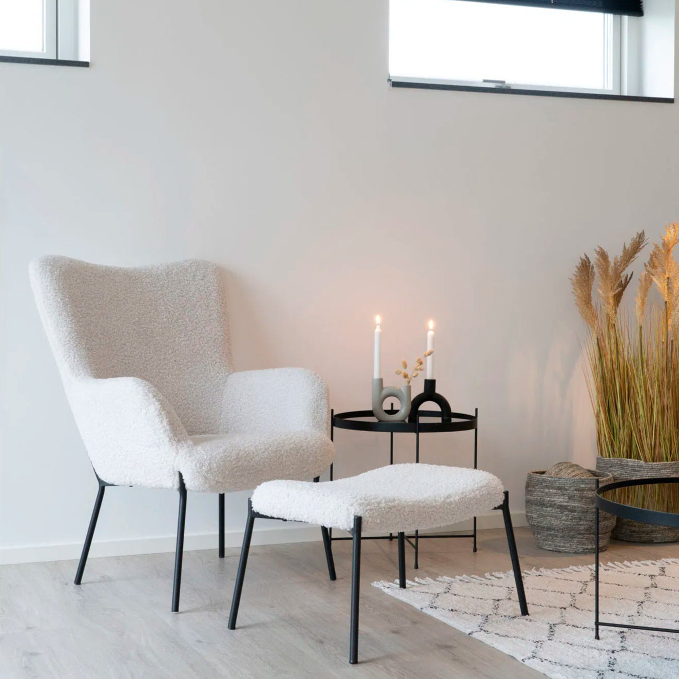 Fotoliu cu taburet VOSTRA BOUCLE