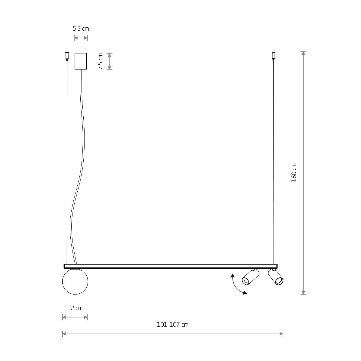 Lampa suspendata DOVEL LINE