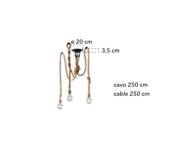 Lampă suspendată ROPE 3L
