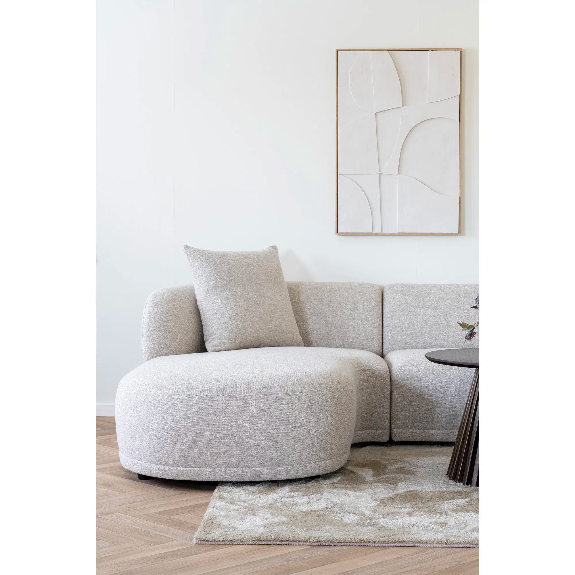 Coltar stanga STONE BEIGE 256 CM