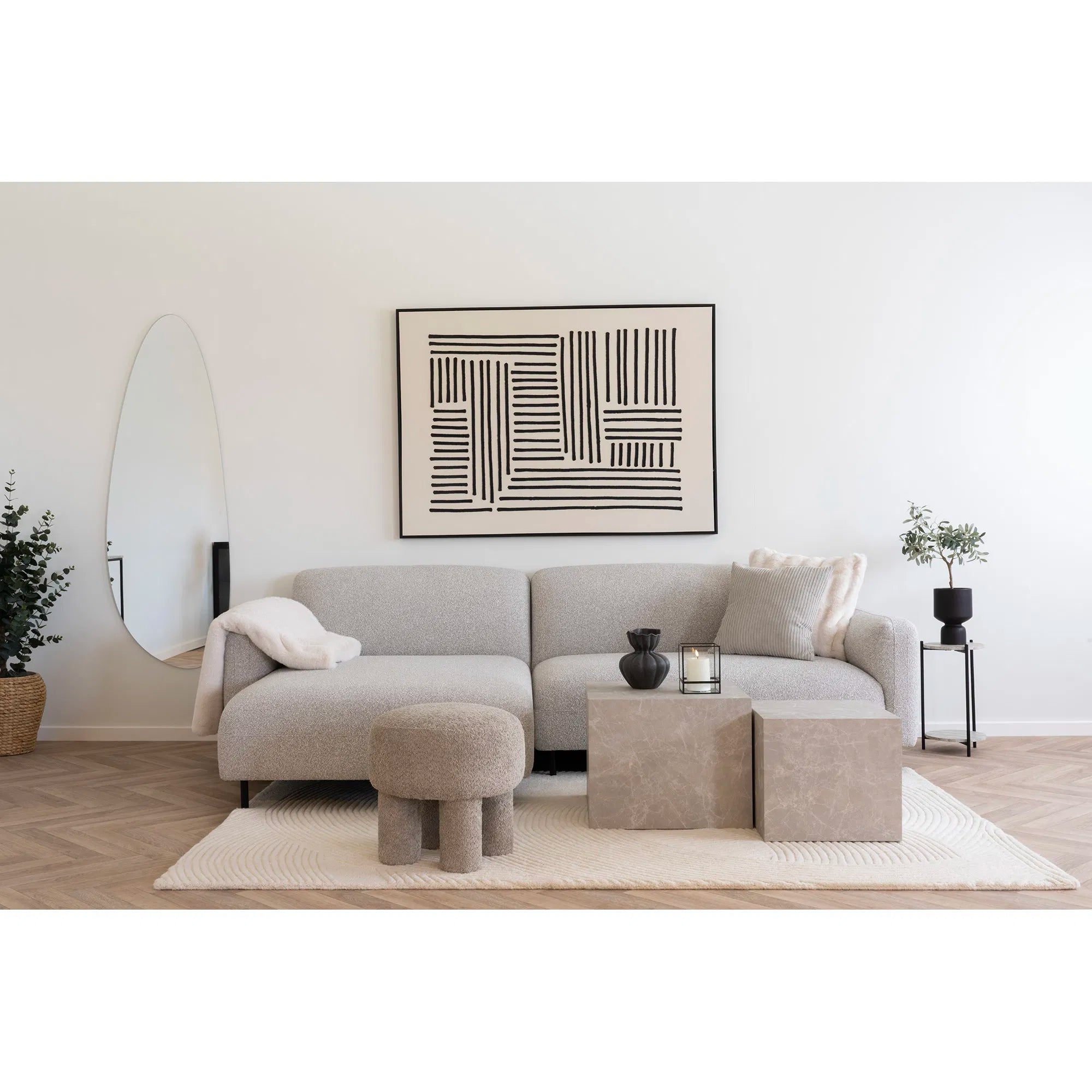 Coltar stanga/dreapta ALVADOR boucle 265 CM