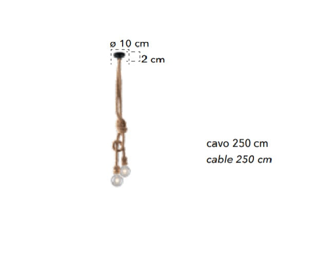 Lampă suspendată ROPE 2L