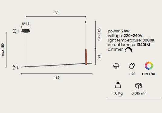 Lampa suspendata dimabila REGULAR LINE