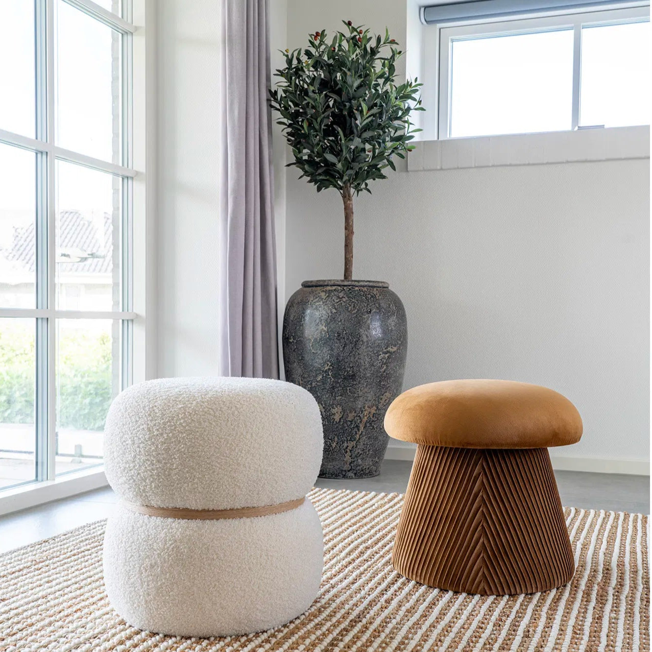 Taburet HARTON VELVET Ø39 CM