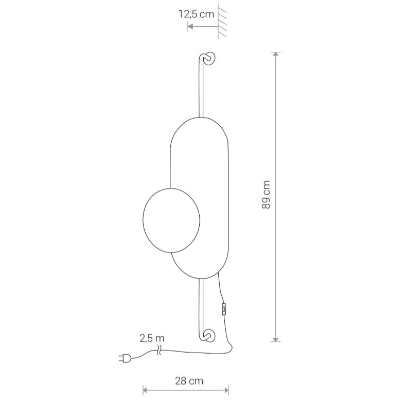 Aplica de perete WHELLA 2L BLACK/GOLD