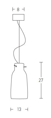 Lampa suspendata NORETA 13CM