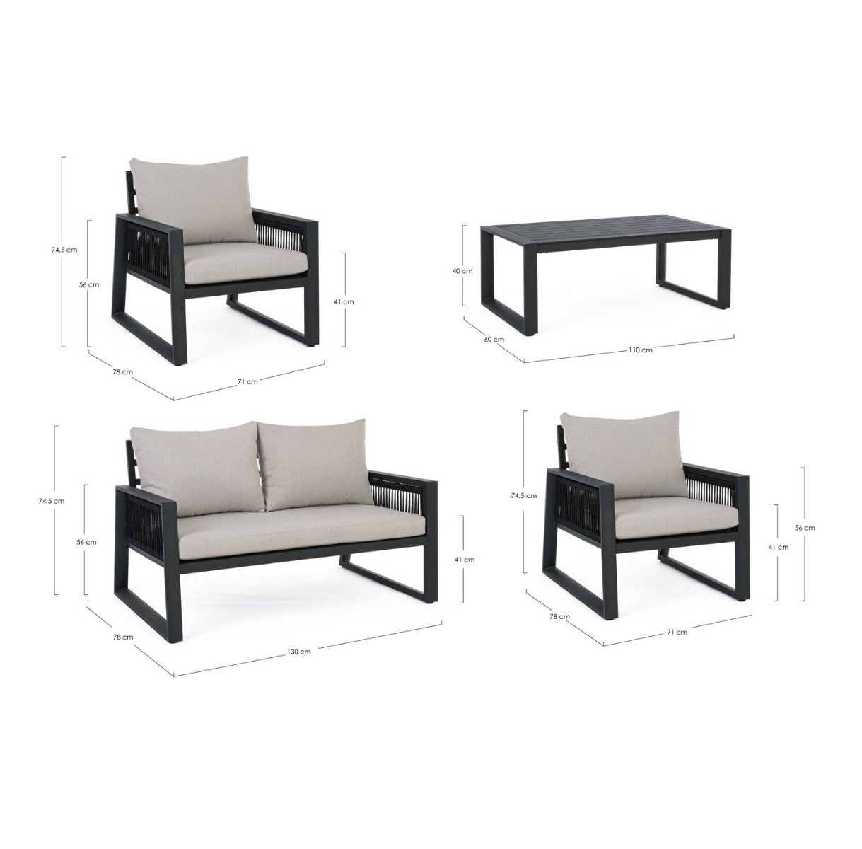 Set pentru exterior MIRANGE DARK