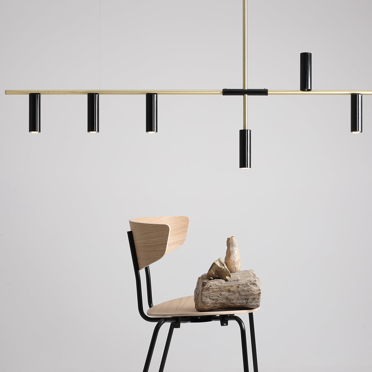 Lampa suspendata VERAN 6 BRASS