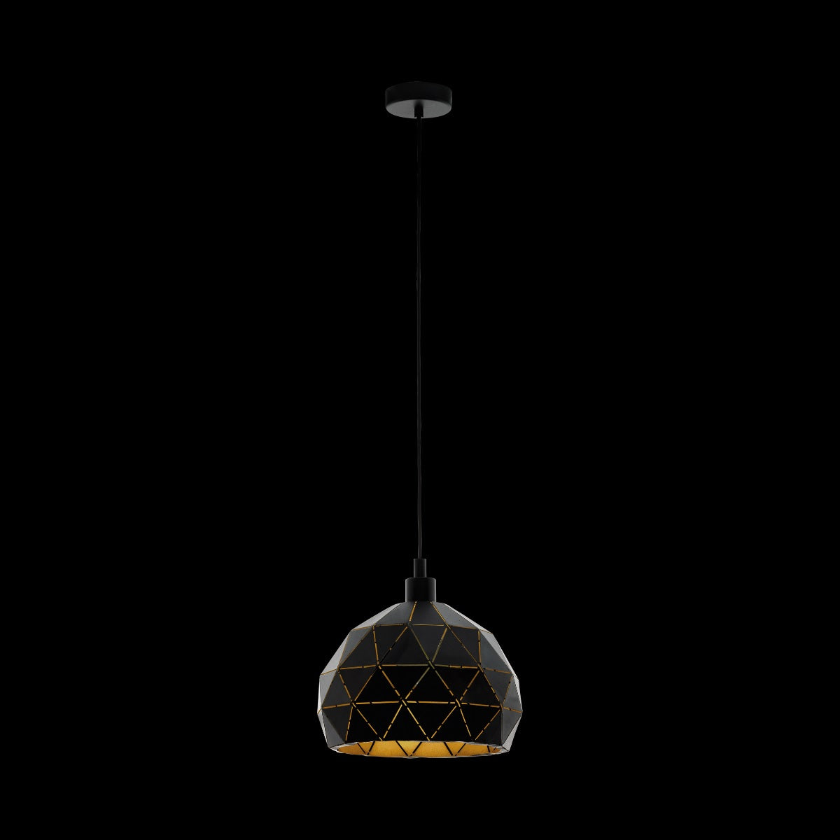 Lampă suspendată ROCCAFORTE Black/Gold