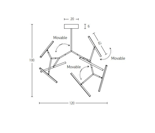Lampa susepndata CLEONY 68