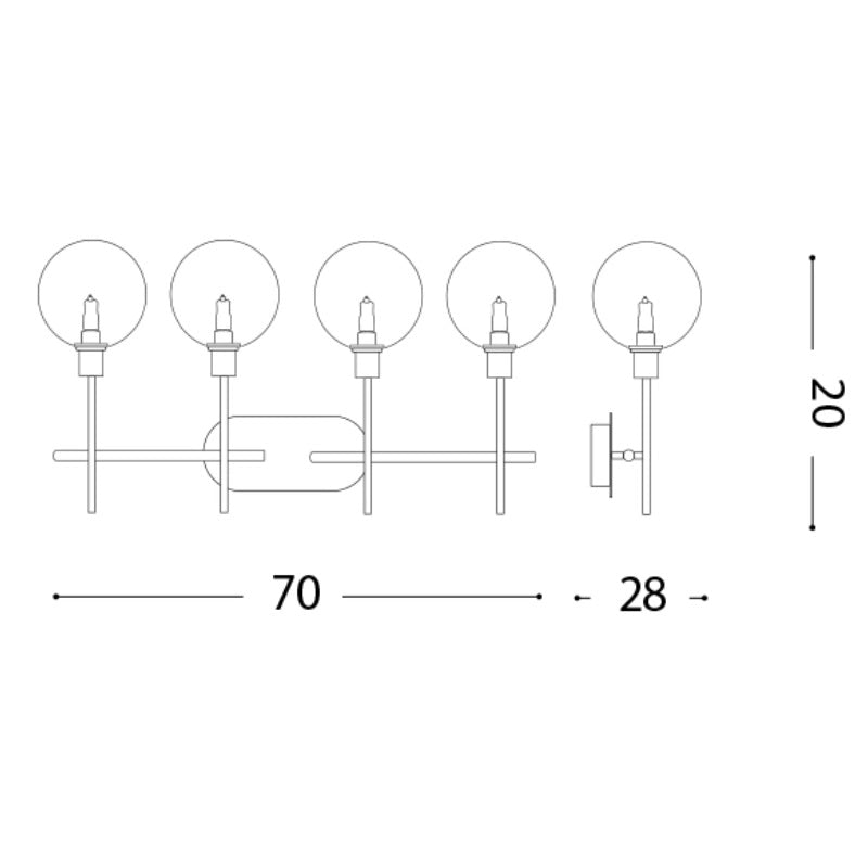 Plafoniera MARCAS 4L