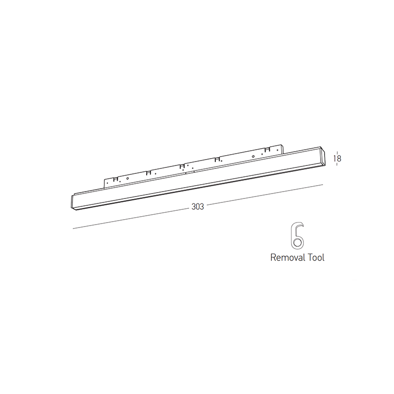 Proiector 24V sina magnetica ultra silm 6MM LIEVE 30CM