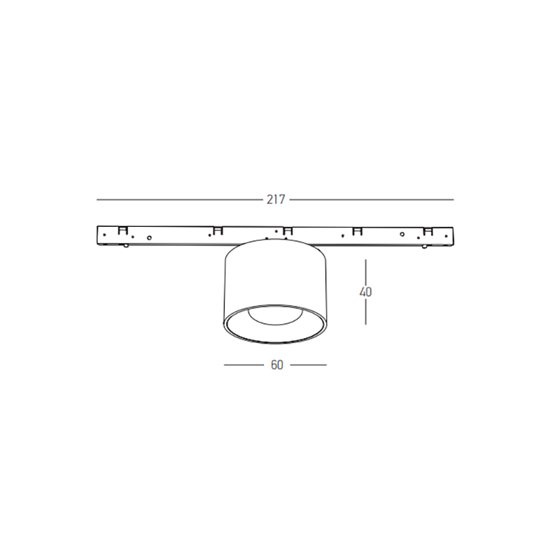 Proiector 24V sina magnetica ultra silm 6MM DOMOS ANTIQUE BRASS