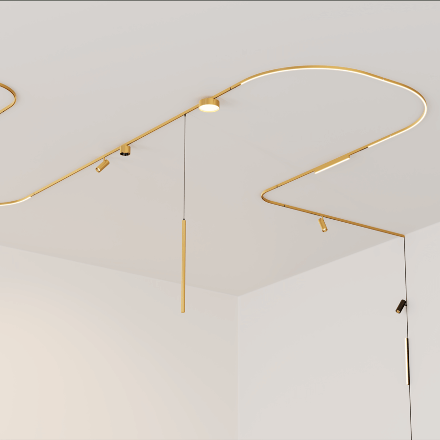 Proiector 24V sina magnetica ultra silm 6MM FARES ANTIQUE BRASS