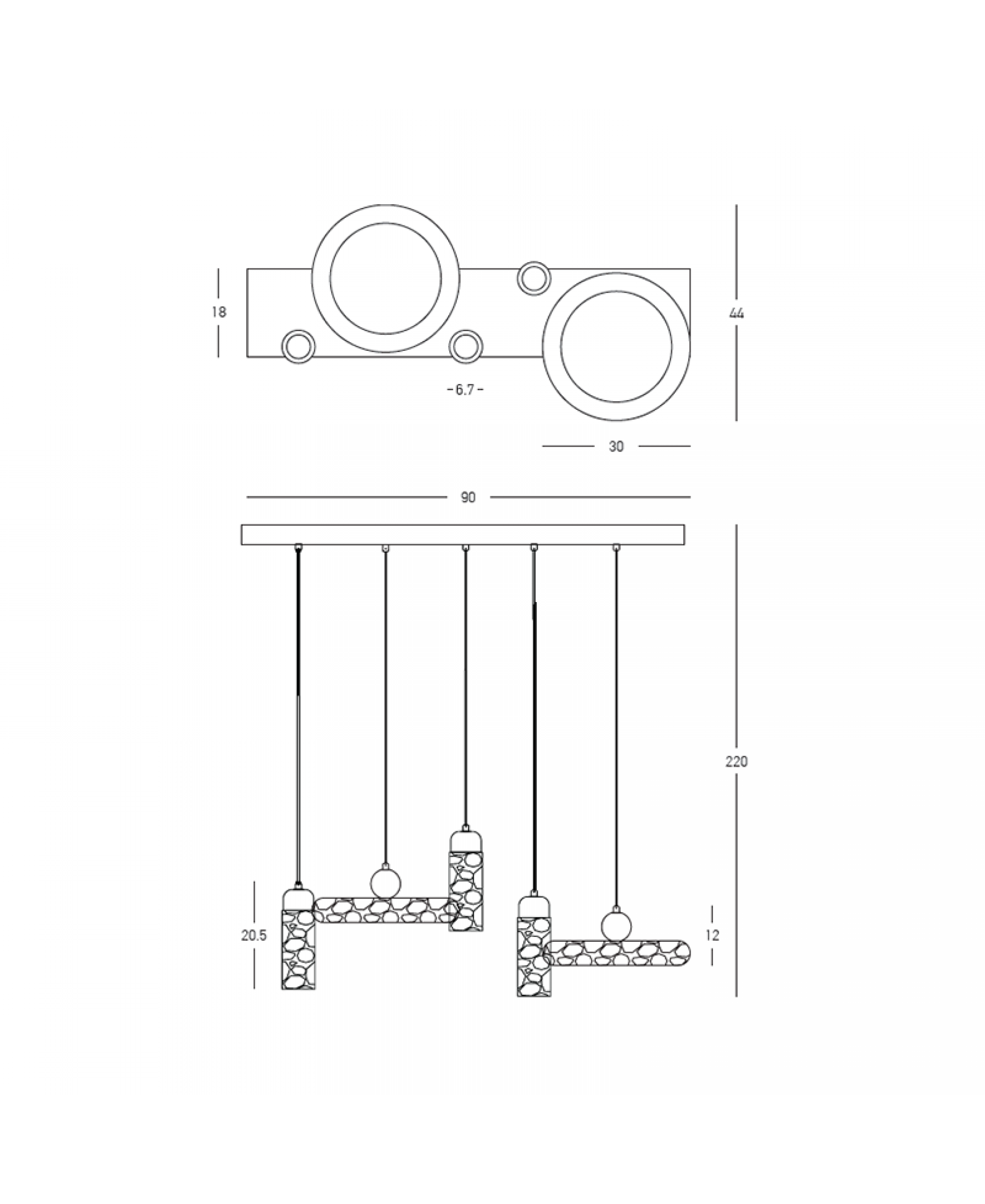 Lampa suspendata ELORIS LINE