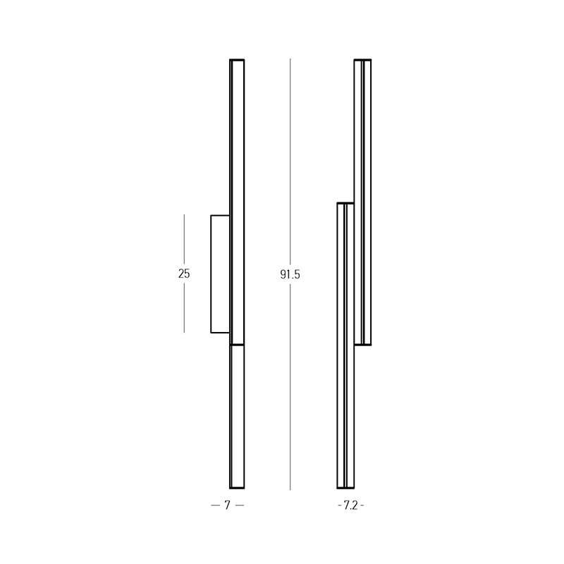 Aplica de perete LARET BLACK/BRASS