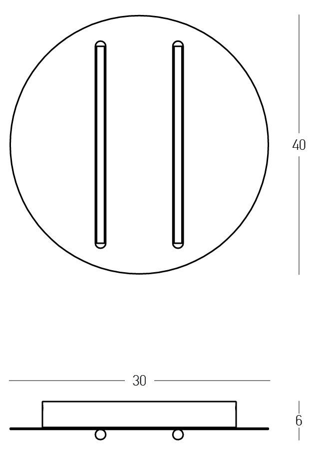 Plafoniera dimabila NOVEL 40CM