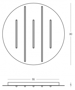 Plafoniera dimabila NOVEL 80CM