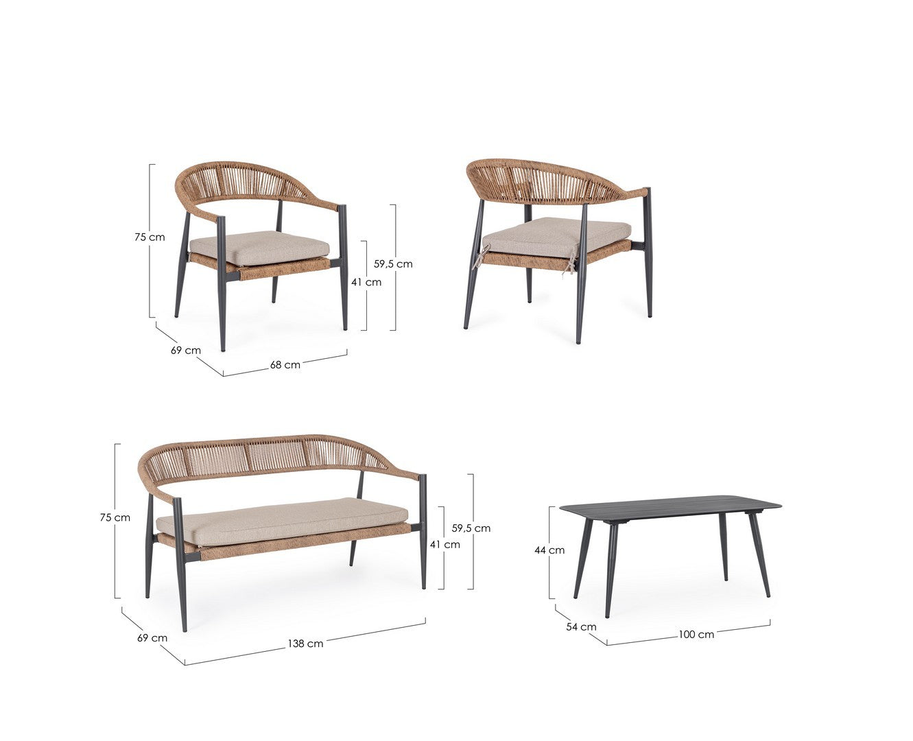 Set pentru exterior NINFA