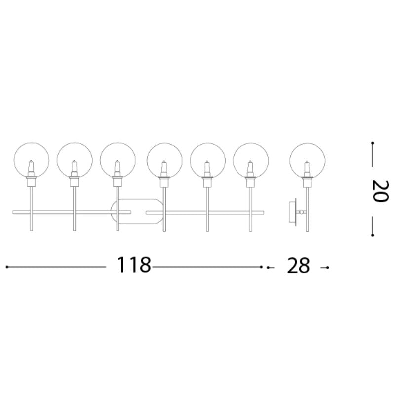 Plafoniera MARCAS 6L