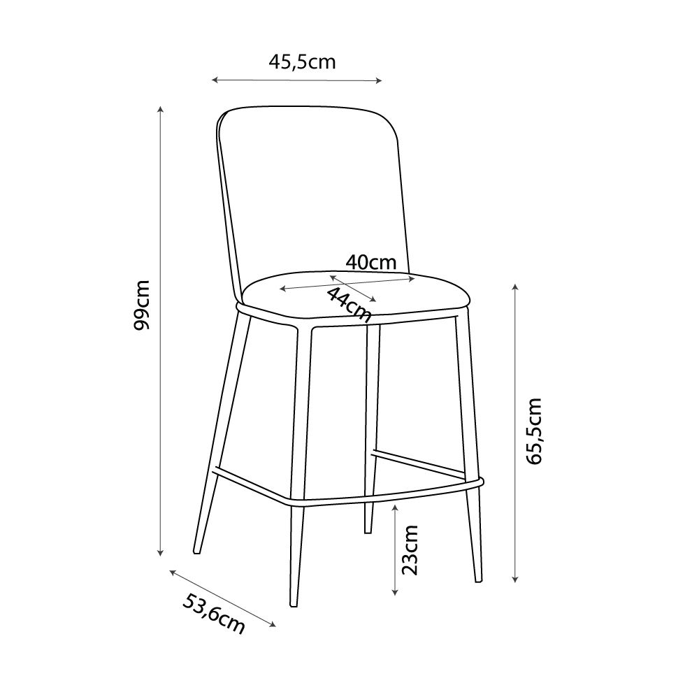 Scaun de bar GORDAL H65 CM