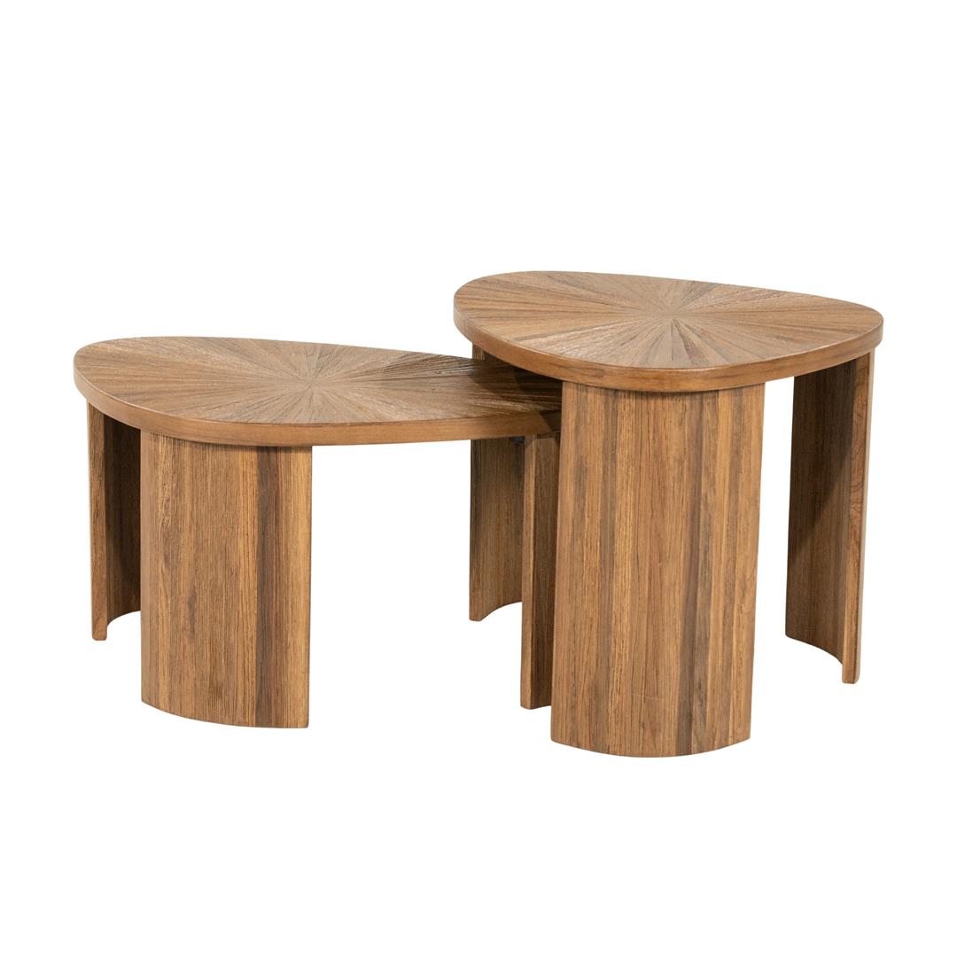 Set 2 masute de cafea TALVER 69x49x42/69x49x34 CM