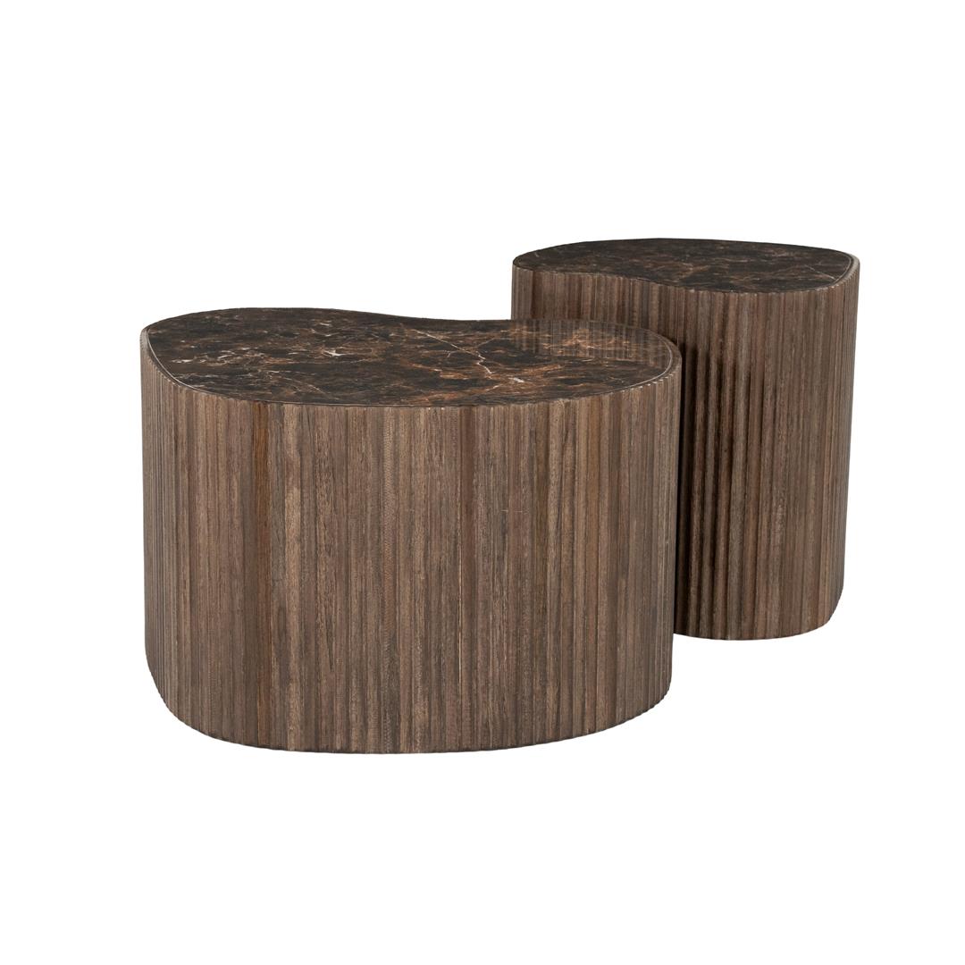 Set 2 masute de cafea CORSIN HEARTS 60x37/42x42 CM