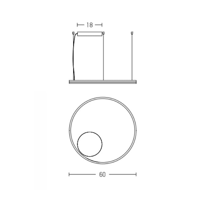 Lampa suspendata LUNNA 60CM