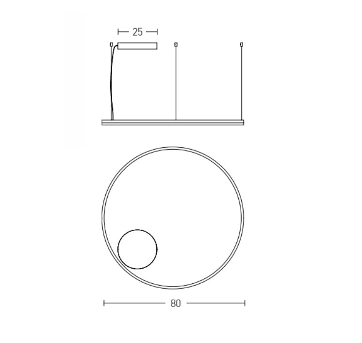 Lampa suspendata LUNNA 80CM