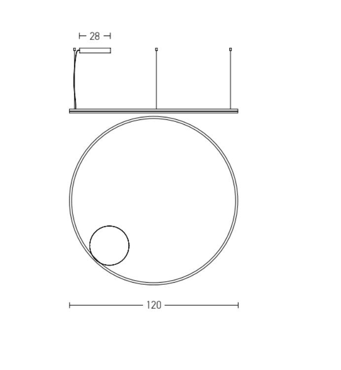 Lampa suspendata LUNNA 120CM