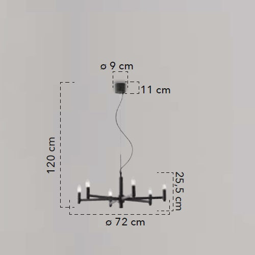Lampă suspendată KARO-6