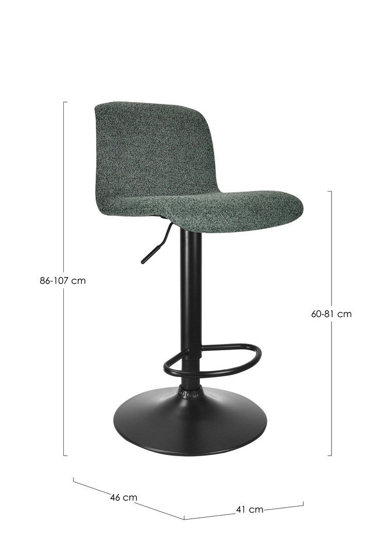 Scaun de bar RASTEL BLACK H60/81 CM