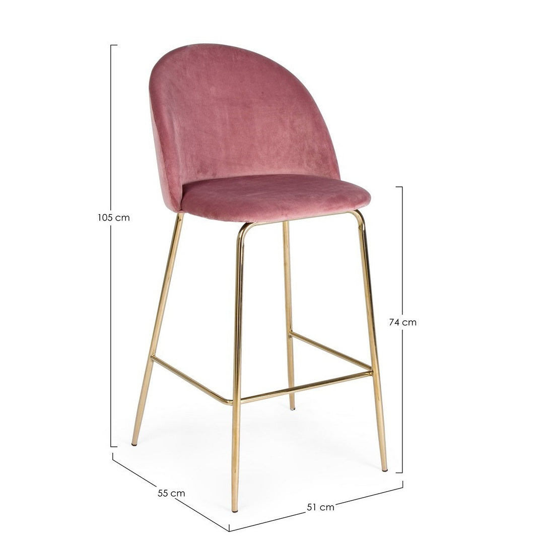 Scaun de bar CARE VELVET H74 CM