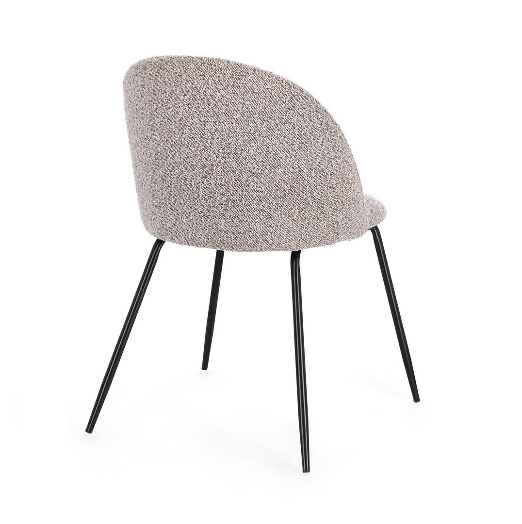 Set scaune 3+1 gratis TANIA BLACK BOUCLE IVORY