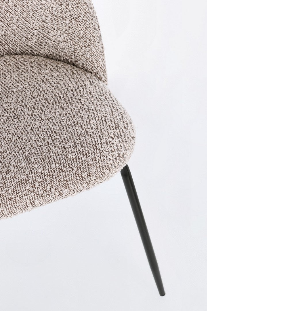 Set scaune 3+1 gratis TANIA BLACK BOUCLE IVORY