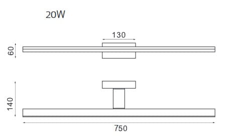 Aplica de perete MORNING LINIAR