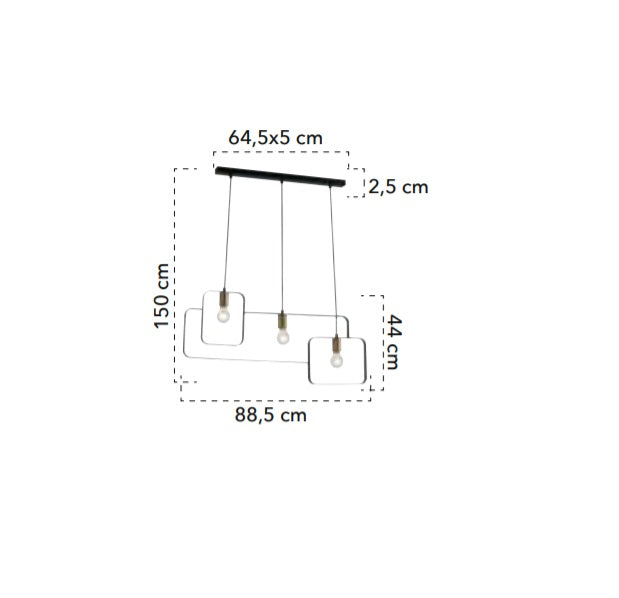 Lampă suspendată SMITH 3L