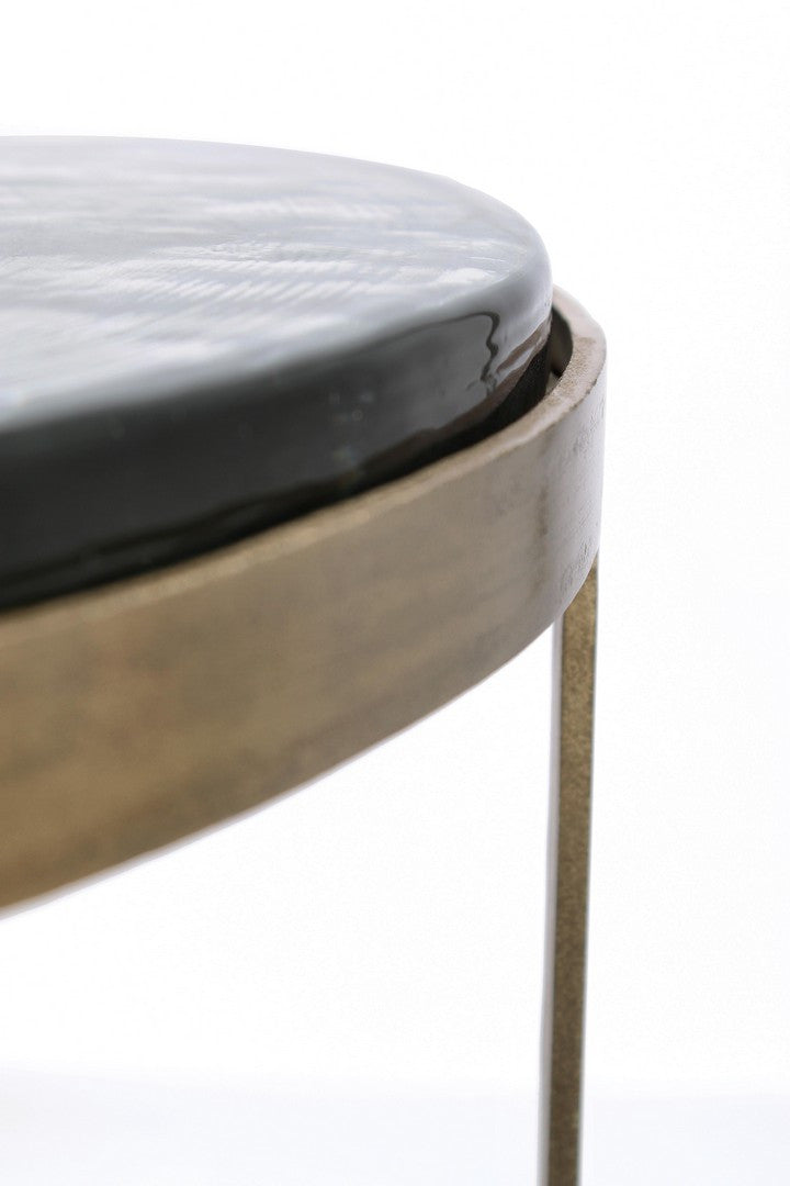 Set 2 masute de cafea NORELA BRASS Ø38/54 x 35/42 CM