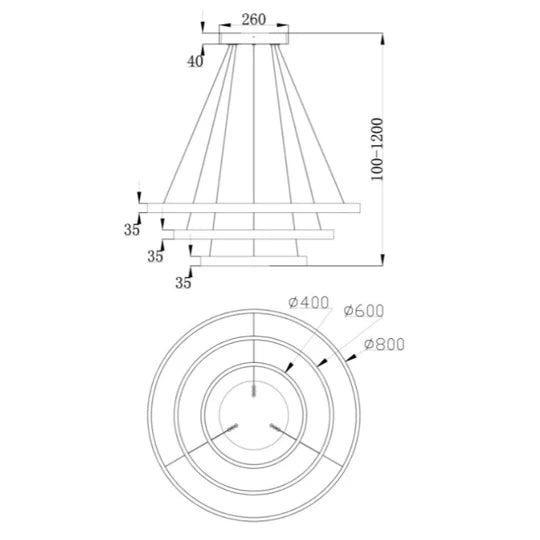 Lampă suspendată DRIM TRIS