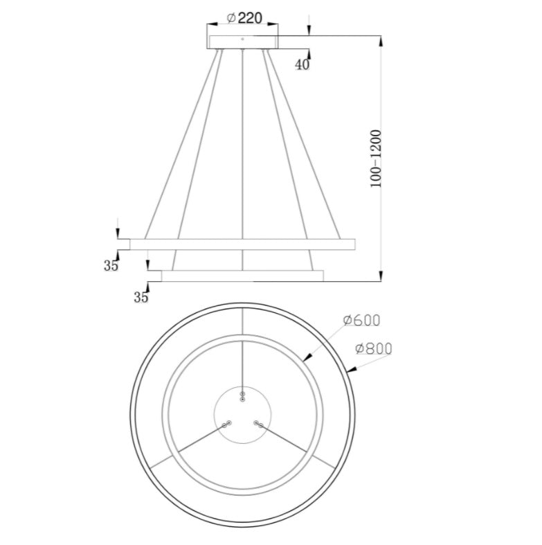 Lampă suspendată DRIM 2 BRASS