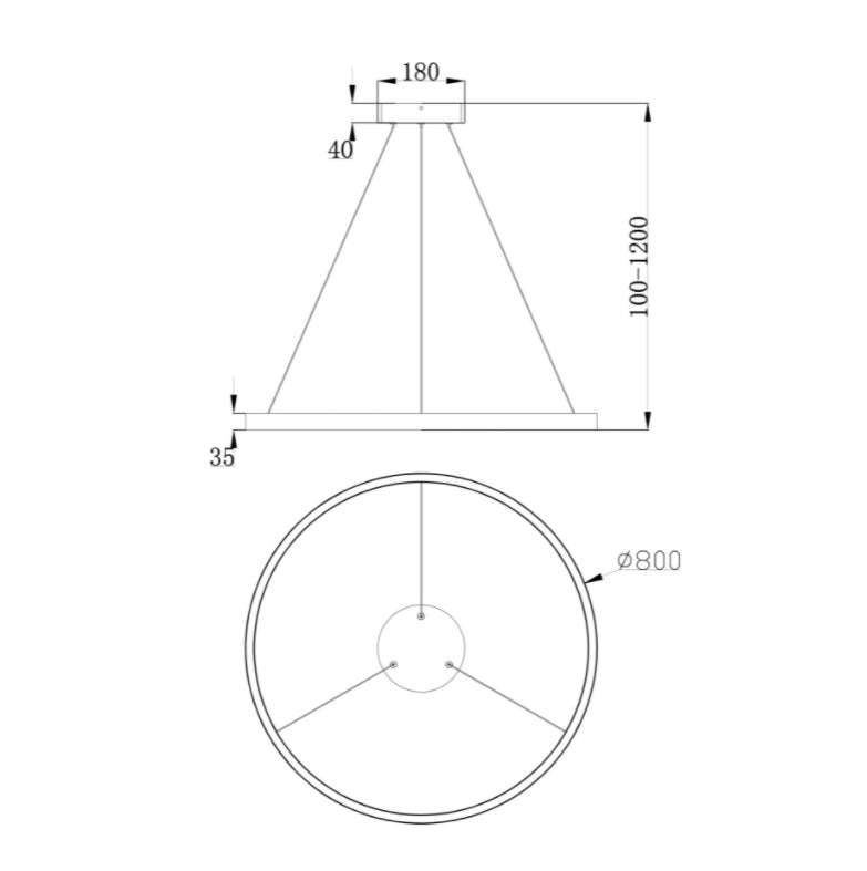 Lampă suspendată DRIM 1 BLACK