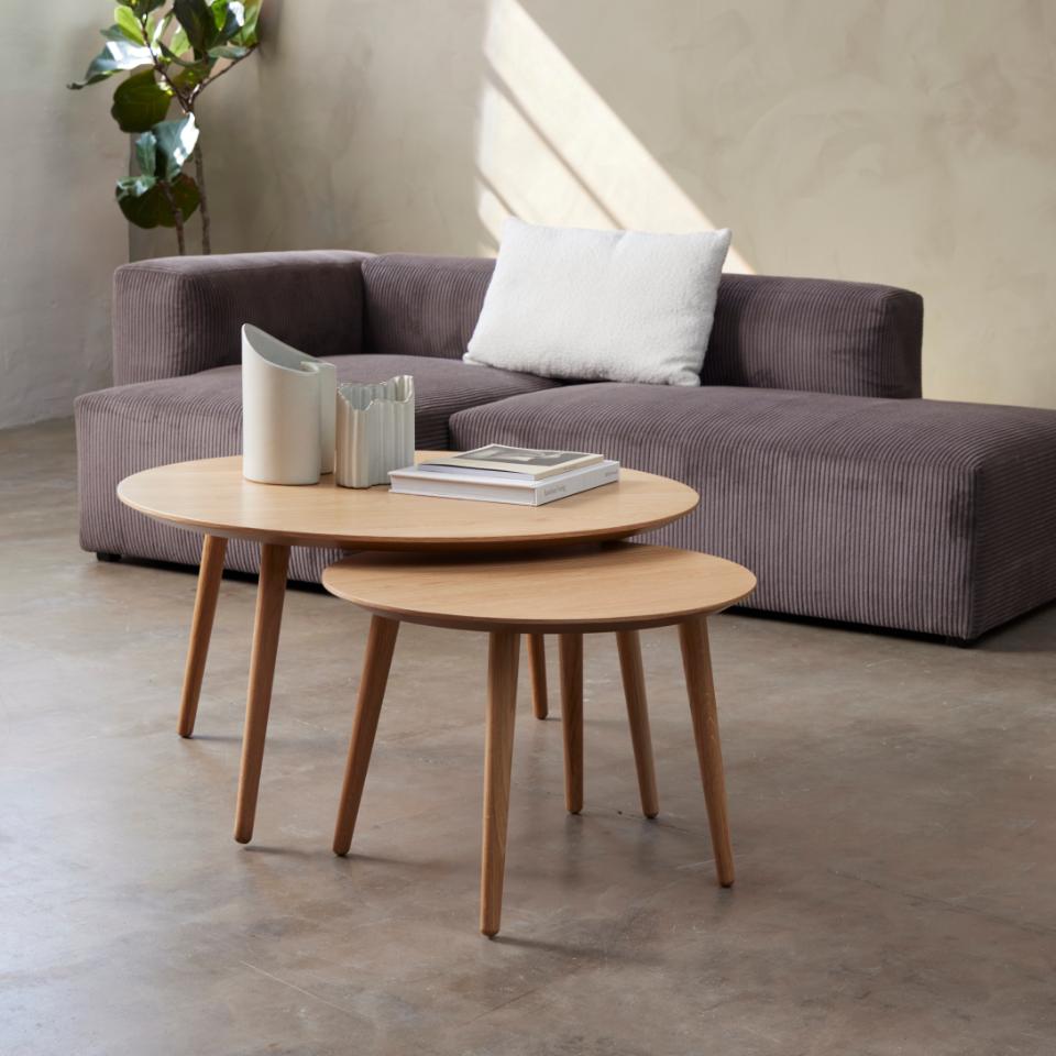 Set 2 masute de cafea LEVION Ø58/88 x 41/45 CM