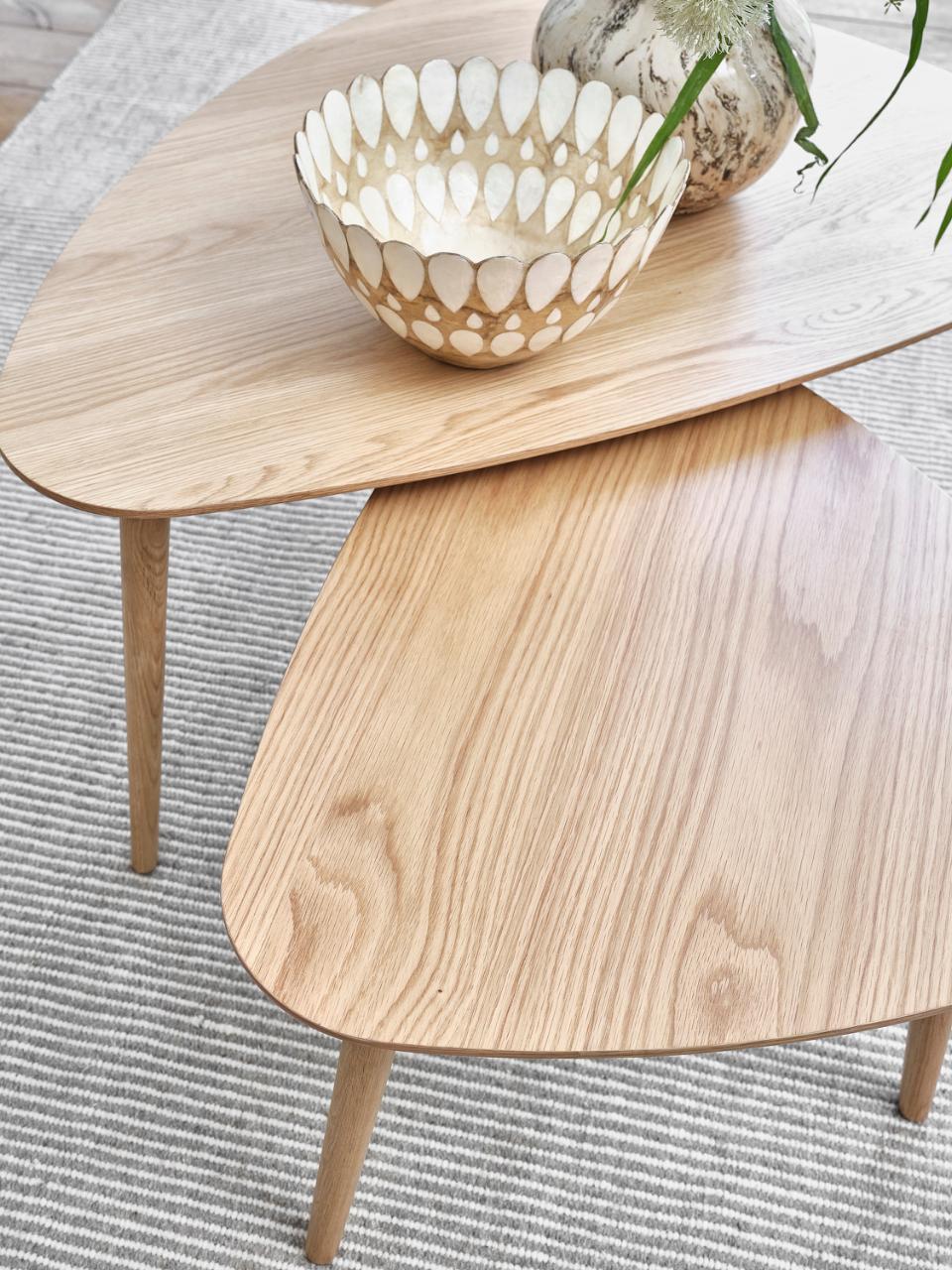 Set 2 masute de cafea LEVION 52x70x41/70x100x45 CM