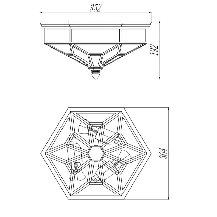 Plafoniera ZEILA BRONZE