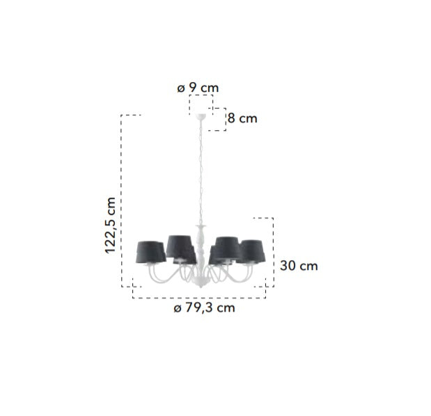 Lampă suspendată FAVOLA 8L